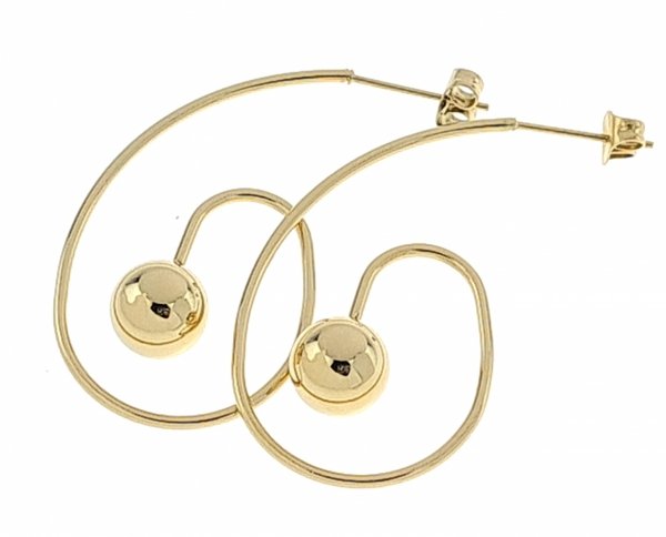 goldene Ohrringe aus Edelstahl
