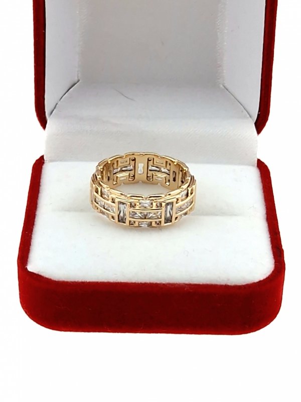 Goldring 18,60 mm. vergoldete Verlobung Xuping