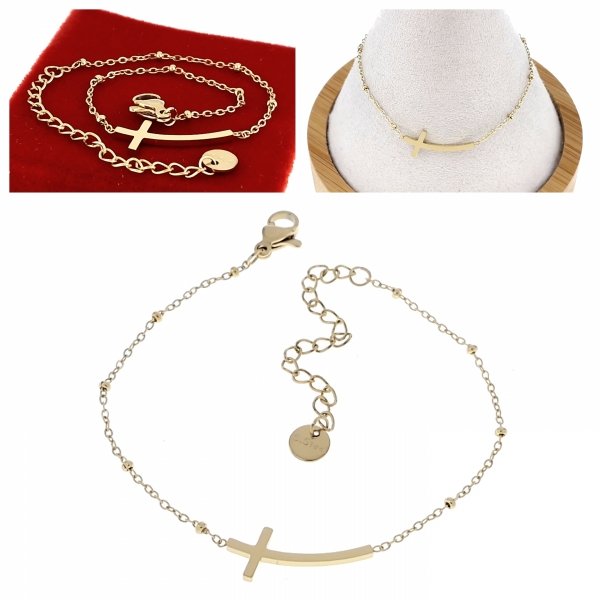 ARMBAND GOLD CELEBRITY EDELSTAHL