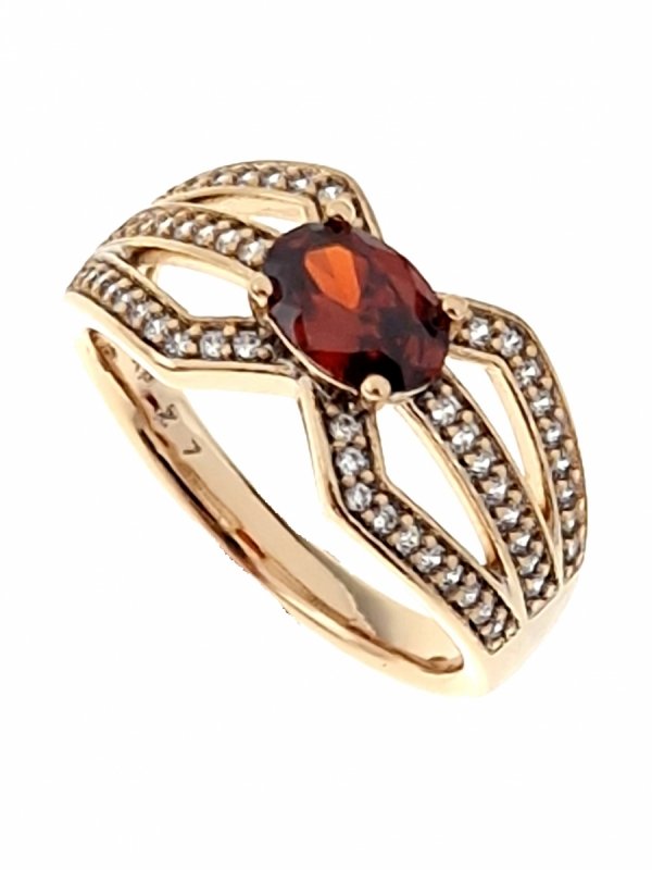 Goldring 18,60 mm. vergoldete Verlobung Xuping