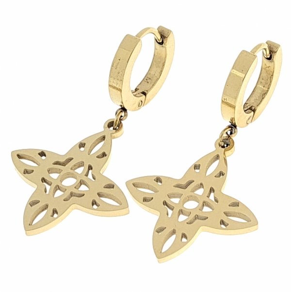 goldene Ohrringe aus Edelstahl