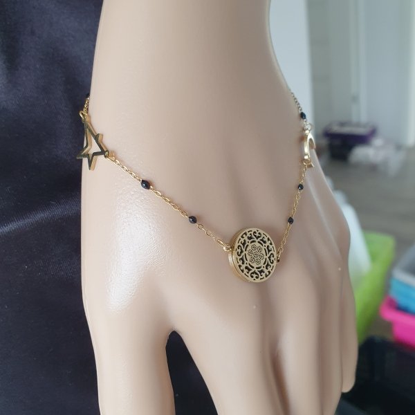 ARMBAND GOLD CELEBRITY EDELSTAHL