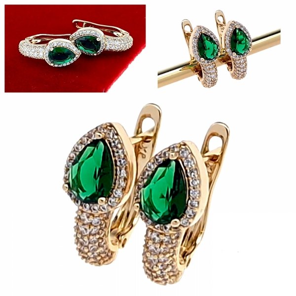 exklusive swarovski vergoldete ohrringe