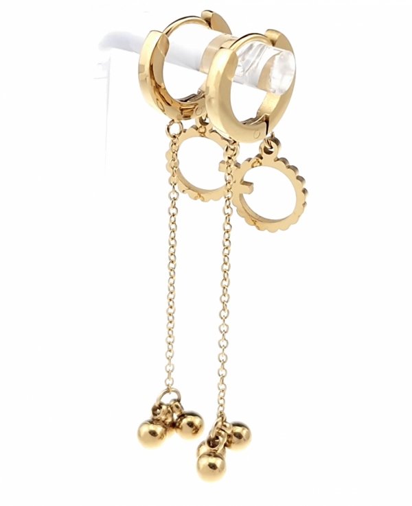 goldene Ohrringe aus Edelstahl