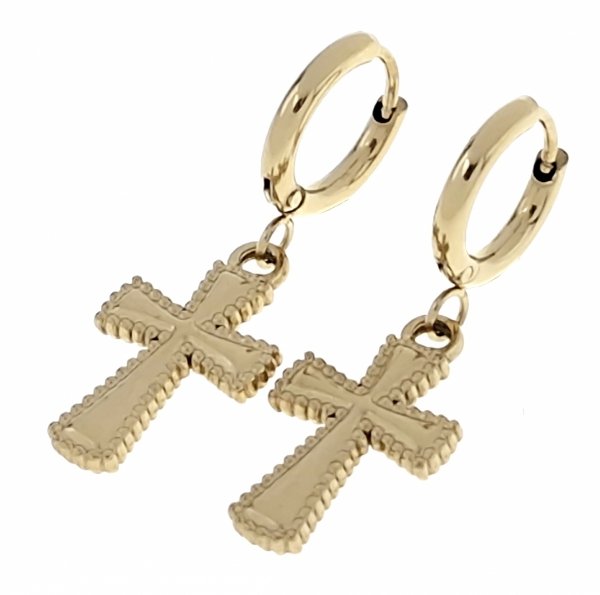 goldene Ohrringe aus Edelstahl