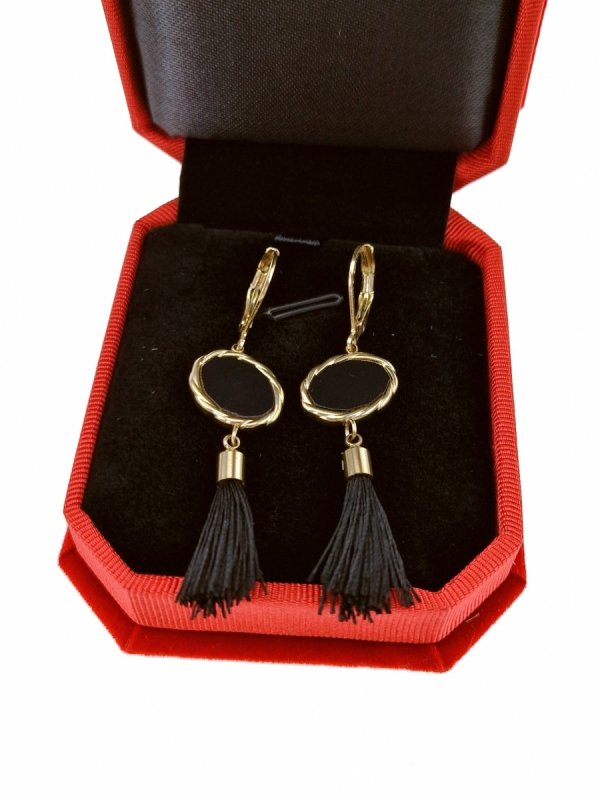 goldene Ohrringe aus Edelstahl