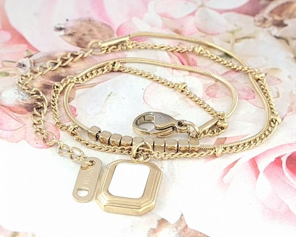 ARMBAND GOLD CELEBRITY EDELSTAHL