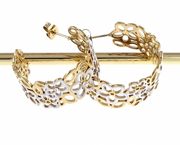 goldene Ohrringe aus Edelstahl