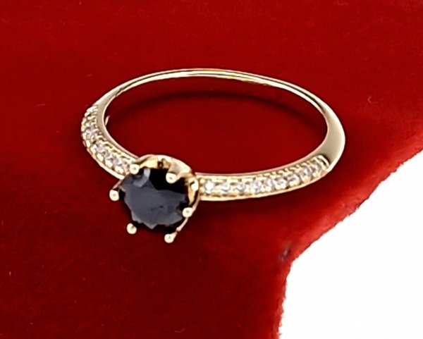 Goldring 18,60 mm. vergoldete Verlobung Xuping