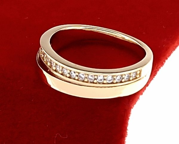 Goldring 18,60 mm. vergoldete Verlobung Xuping
