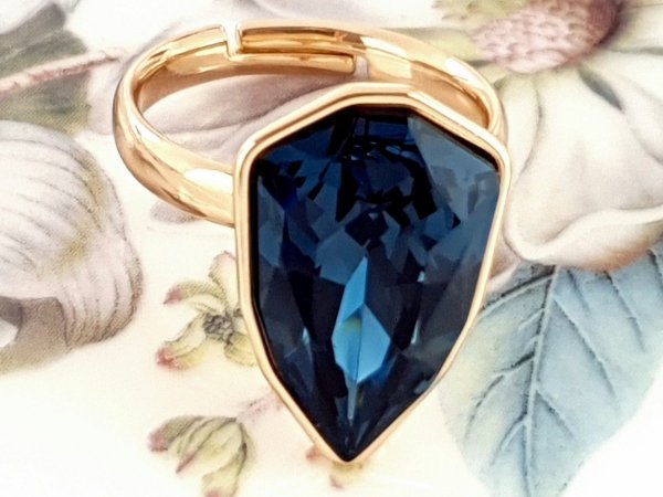 Goldring 17,00 mm. vergoldete Verlobung Xuping