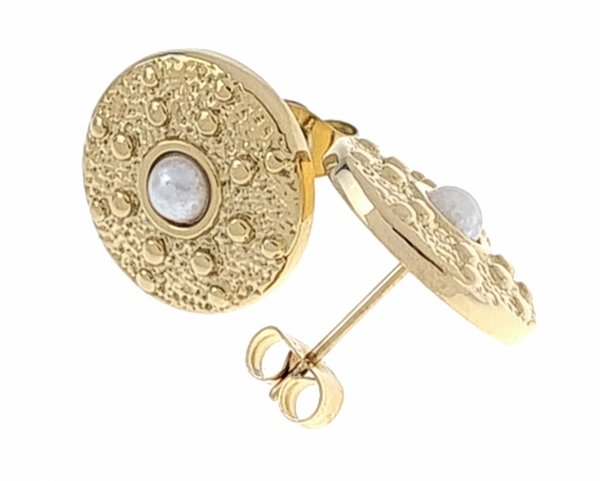 goldene Ohrringe aus Edelstahl