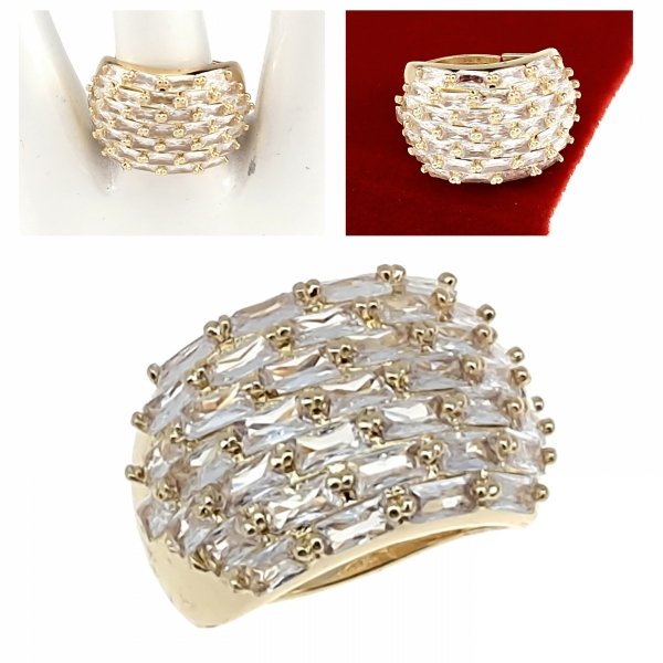 Goldring 17,00 mm. vergoldete Verlobung Xuping