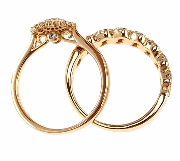Goldring 18,60 mm. vergoldete Verlobung Xuping