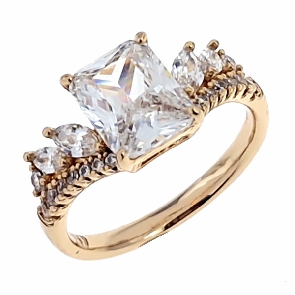 Goldring 18,60 mm. vergoldete Verlobung Xuping