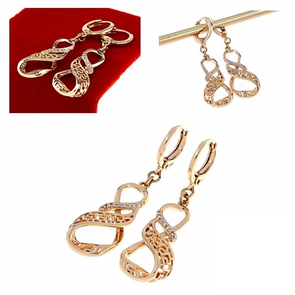 exklusive swarovski vergoldete ohrringe