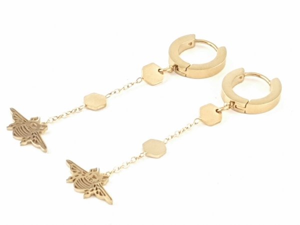 goldene Ohrringe aus Edelstahl