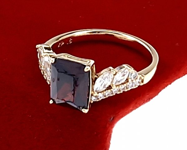 Goldring 18,60 mm. vergoldete Verlobung Xuping