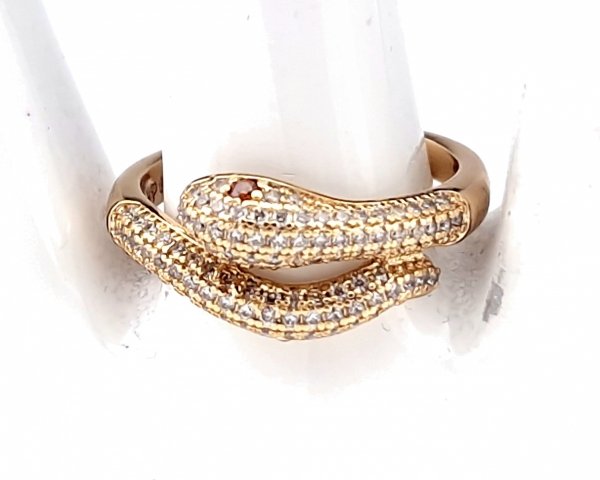 Goldring 18,60 mm. vergoldete Verlobung Xuping