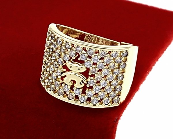Goldring 17,00 mm. vergoldete Verlobung Xuping