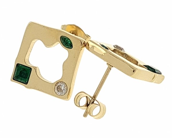 goldene Ohrringe aus Edelstahl