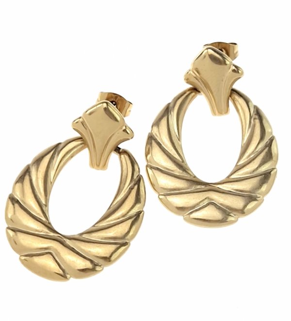 goldene Ohrringe aus Edelstahl