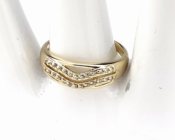 Goldring 18,60 mm. vergoldete Verlobung Xuping