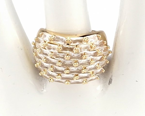 Goldring 17,00 mm. vergoldete Verlobung Xuping