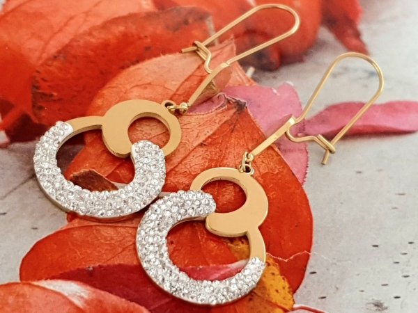 goldene Ohrringe aus Edelstahl