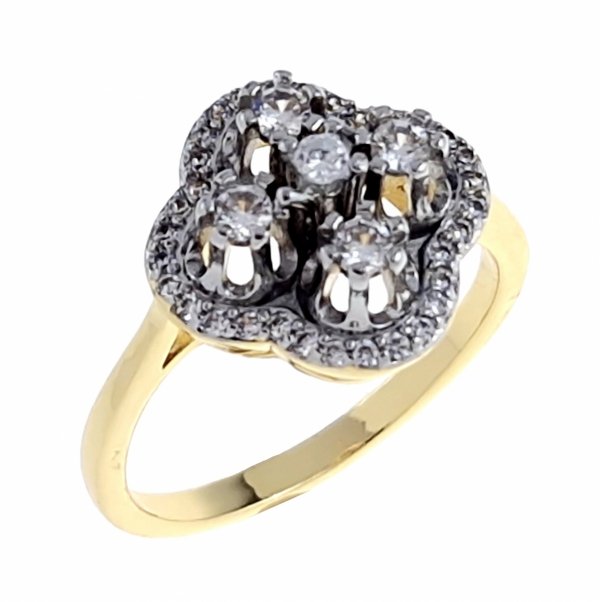 Goldring 18,60 mm. vergoldete Verlobung Xuping