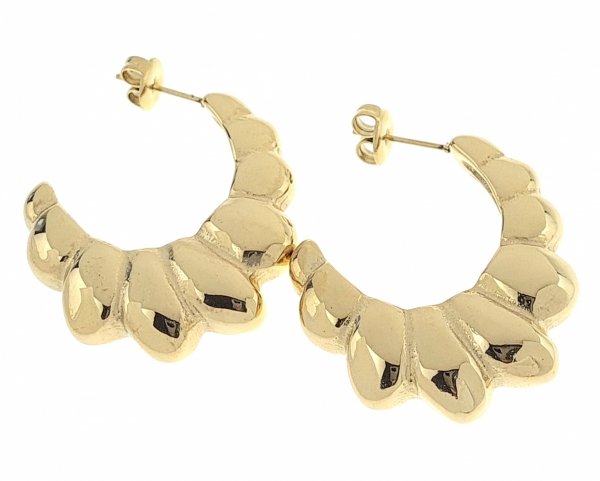 goldene Ohrringe aus Edelstahl