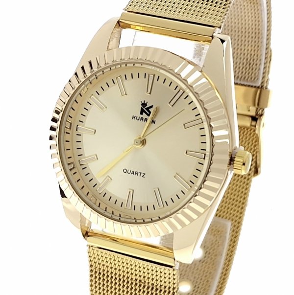 Damenuhr golden kurren Edelstahl