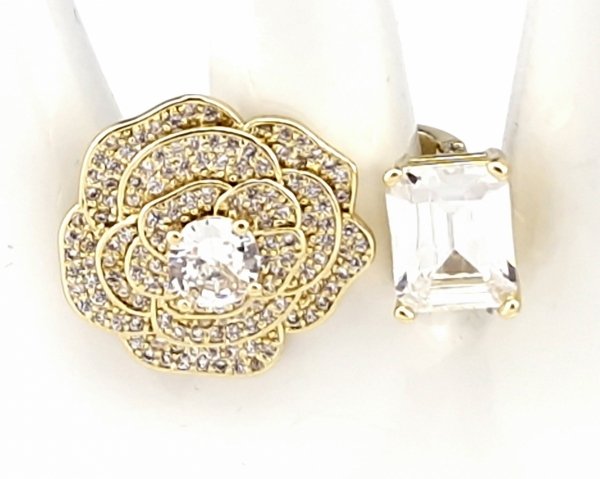 Goldring 17,00 mm. vergoldete Verlobung Xuping