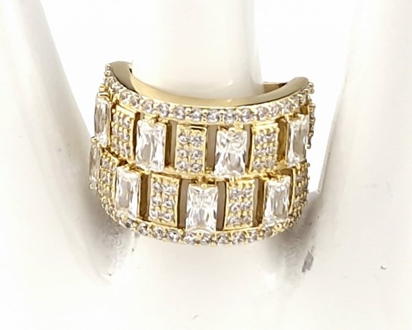 Goldring 18,60 mm. vergoldete Verlobung Xuping