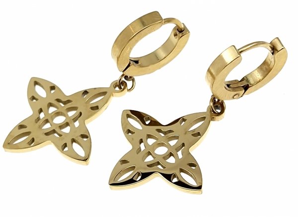 goldene Ohrringe aus Edelstahl