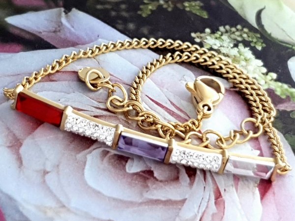 ARMBAND GOLD CELEBRITY EDELSTAHL