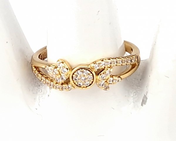 Goldring 18,60 mm. vergoldete Verlobung Xuping