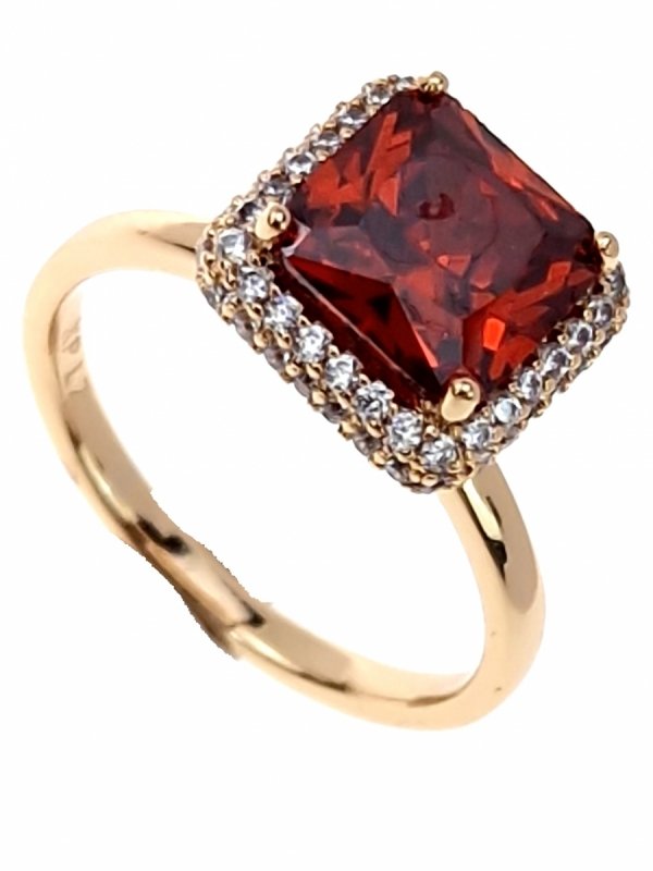 Goldring 18,60 mm. vergoldete Verlobung Xuping