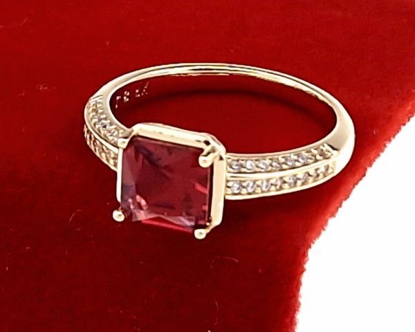 Goldring 18,60 mm. vergoldete Verlobung Xuping