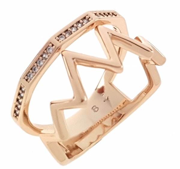 Goldring 16,30 mm. vergoldete Verlobung Xuping