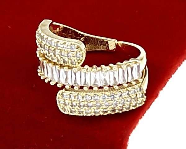 Goldring 17,00 mm. vergoldete Verlobung Xuping