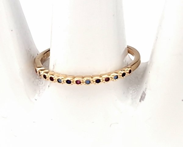 Goldring 18,60 mm. vergoldete Verlobung Xuping