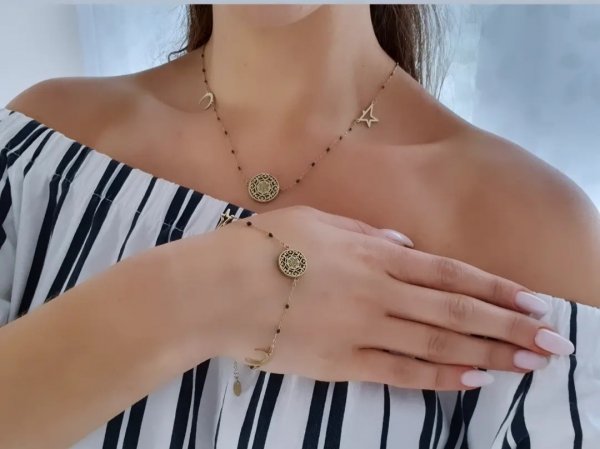 ARMBAND GOLD CELEBRITY EDELSTAHL