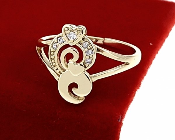 Goldring 18,60 mm. vergoldete Verlobung Xuping
