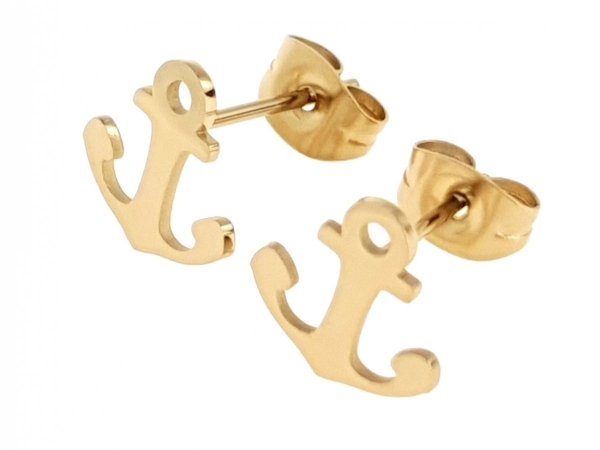 goldene Ohrringe aus Edelstahl