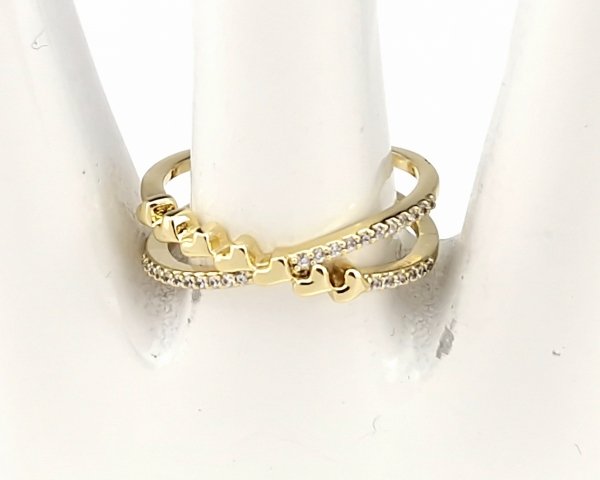 Goldring 18,60 mm. vergoldete Verlobung Xuping