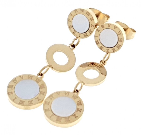 goldene Ohrringe aus Edelstahl