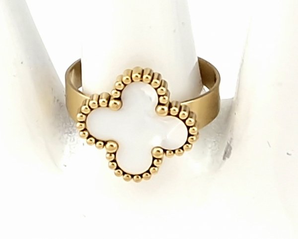 Ring 18,30 mm, goldener Edelstahl
