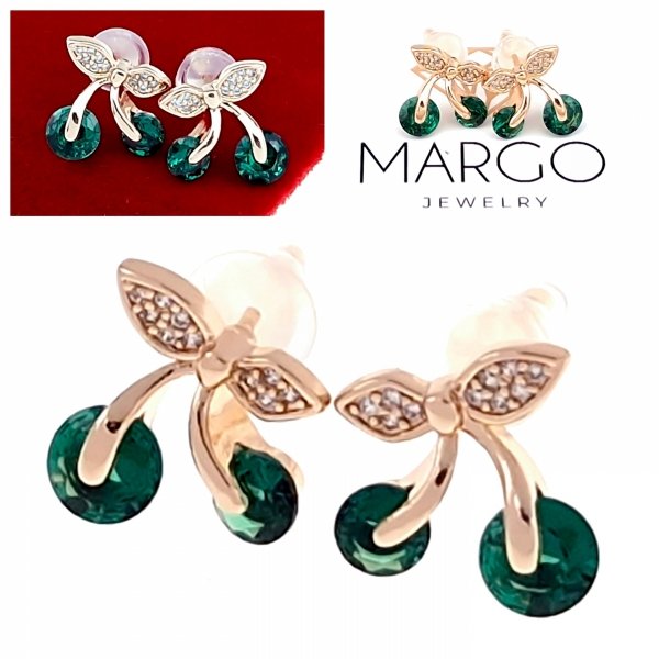 exklusive swarovski vergoldete ohrringe