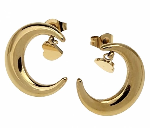 goldene Ohrringe aus Edelstahl